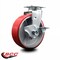 Service Caster 6 Inch Red Poly on Cast Iron Swivel Caster with Roller Bearing and Brake SCC SCC-20S620-PUR-RS-TLB - alternate 3